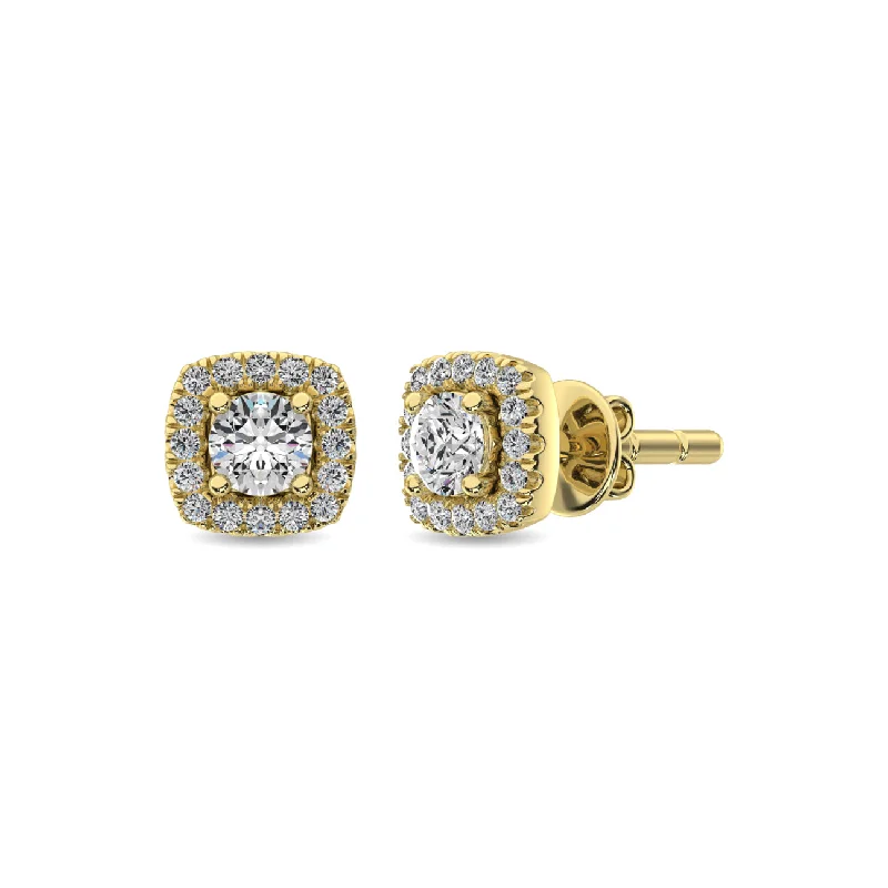 Pearl And Diamond Earrings For Special Days-Diamond 1/3 ct tw Round Cut Fashion Ring in 10K Yellow Gold