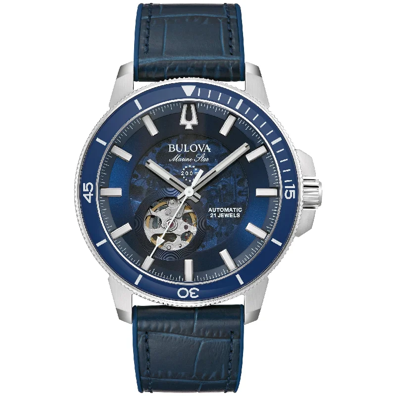 Watches For Feminine Touch-Bulova Performance Marine Star Mens Watch Stainless Steel