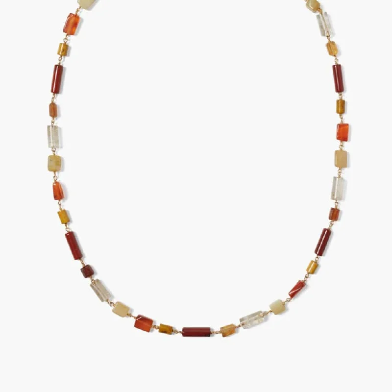 Fashionable Drop Necklaces For Trendy Style-Eden Necklace Carnelian Mix